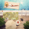 Sunflowers (Van Gogh 1888) Beach Towel - Lifestyle at Pool