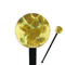 Sunflowers (Van Gogh 1888) 7" Round Plastic Stir Sticks - Black - Single Sided