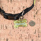 Sunflowers (Van Gogh 1888) Bone Shaped Dog ID Tag - Small - In Context