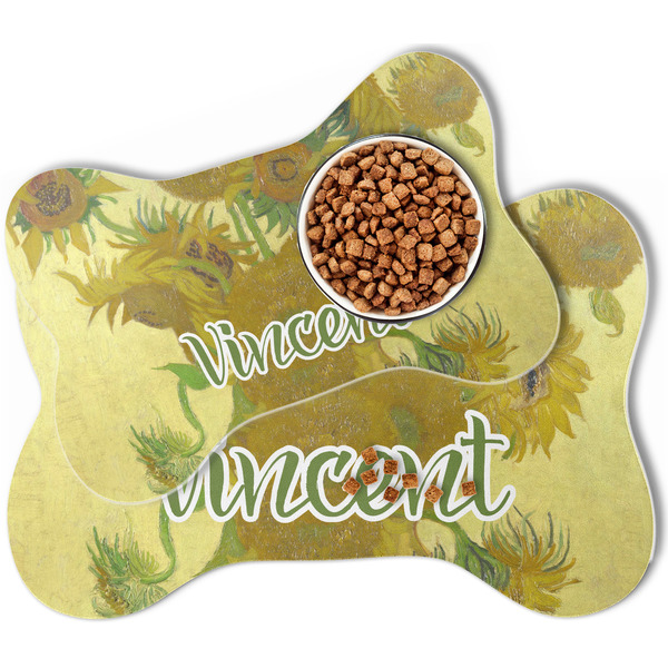 Sunflowers (Van Gogh 1888) Bone Shaped Dog Mats - MAIN