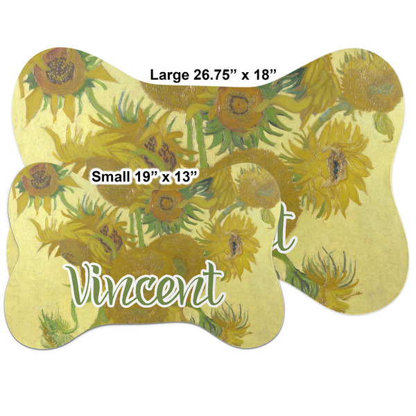 Sunflowers (Van Gogh 1888) Bone Shaped Mat Comparison