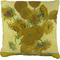 Sunflowers (Van Gogh 1888) Faux-Linen Throw Pillow 18"