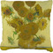 Sunflowers (Van Gogh 1888) Faux-Linen Throw Pillow 20"