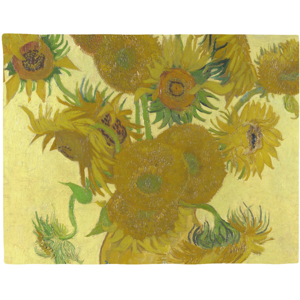 Custom Sunflowers (Van Gogh 1888) Woven Fabric Placemat - Twill