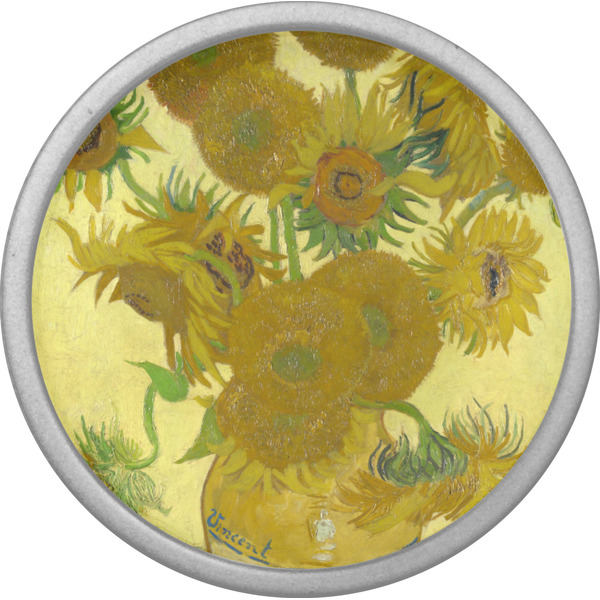 Sunflowers (Van Gogh 1888) Cabinet Knob - Nickel - Front