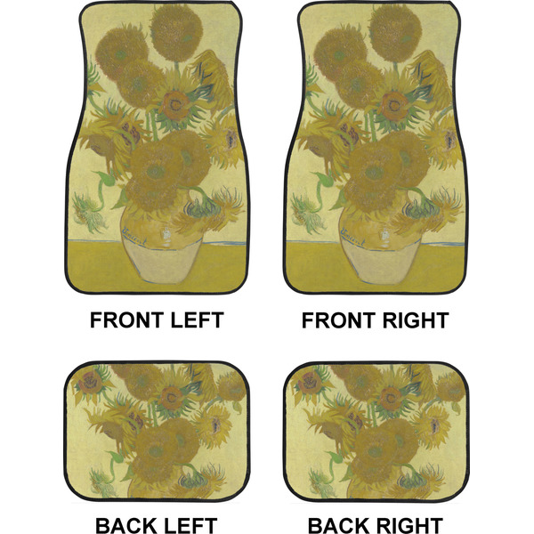 Sunflowers (Van Gogh 1888) Car Floor Mats Set (2F + 2B)