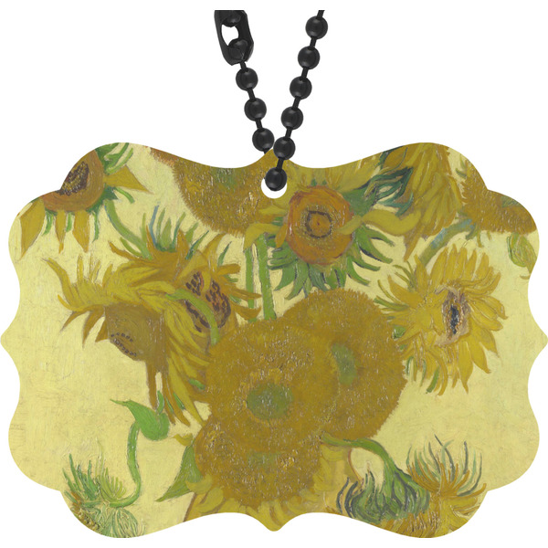 Custom Sunflowers (Van Gogh 1888) Rear View Mirror Decor