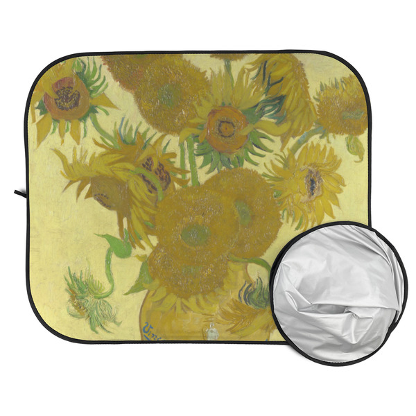 Sunflowers (Van Gogh 1888) Car Sun Shades - FOLDED & UNFOLDED
