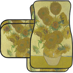 Sunflowers (Van Gogh 1888) Car Floor Mats Set - 2 Front & 2 Back