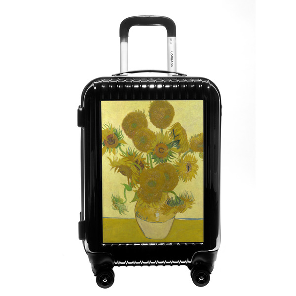 Custom Sunflowers (Van Gogh 1888) Carry On Hard Shell Suitcase