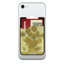 Sunflowers (Van Gogh 1888) 2-in-1 Cell Phone Credit Card Holder & Screen Cleaner