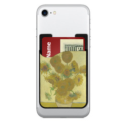Sunflowers (Van Gogh 1888) 2-in-1 Cell Phone Credit Card Holder & Screen Cleaner