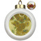 Sunflowers (Van Gogh 1888) Ceramic Ball Ornaments - Poinsettia Garland
