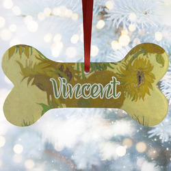 Sunflowers (Van Gogh 1888) Ceramic Dog Ornament