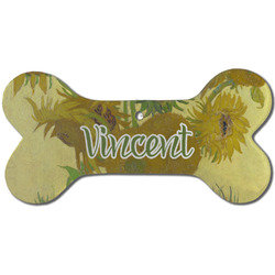 Sunflowers (Van Gogh 1888) Ceramic Dog Ornament - Front