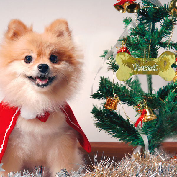 Sunflowers (Van Gogh 1888) Ceramic Flat Ornament - Bone (LIFESTYLE)