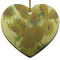 Sunflowers (Van Gogh 1888) Ceramic Flat Ornament - Heart (Front)