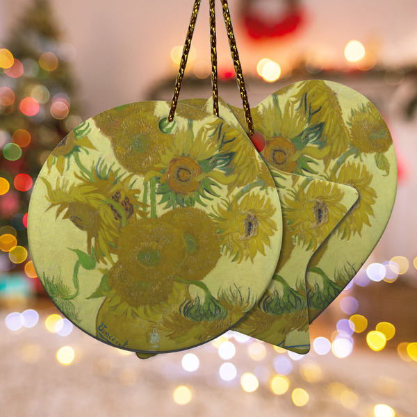 Custom Sunflowers (Van Gogh 1888) Ceramic Ornament