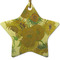 Sunflowers (Van Gogh 1888) Ceramic Flat Ornament - Star (Front)