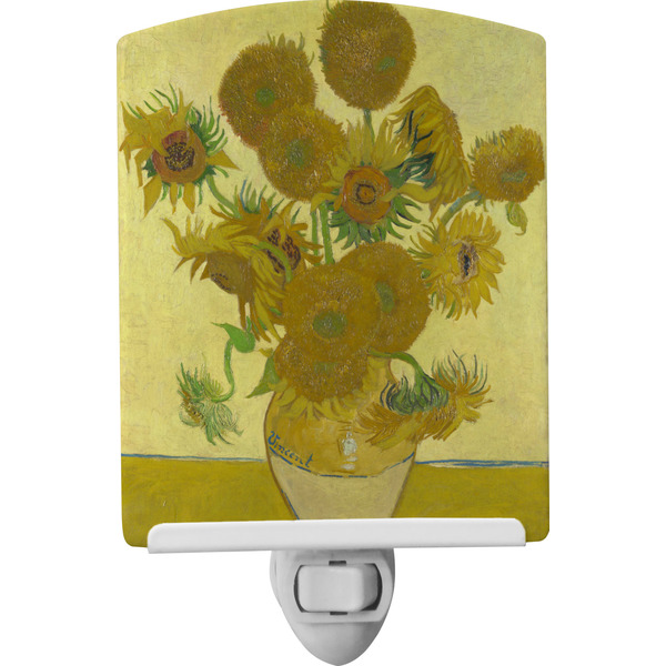 Custom Sunflowers (Van Gogh 1888) Ceramic Night Light