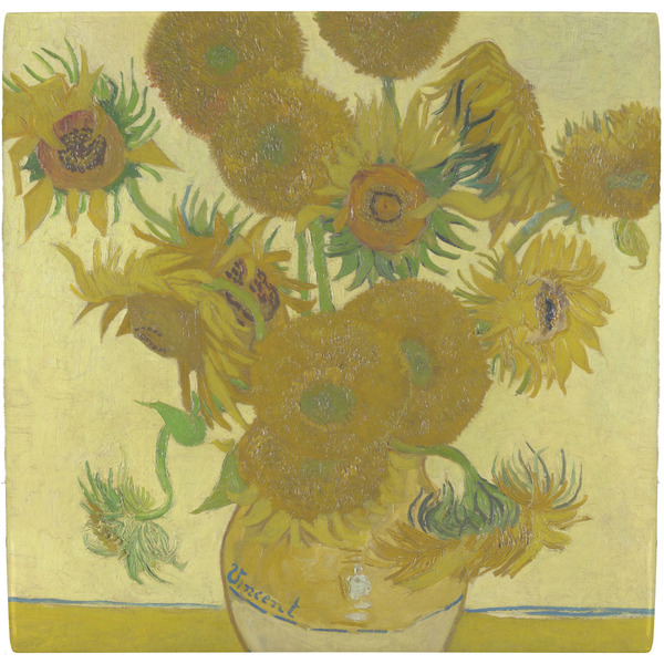 Custom Sunflowers (Van Gogh 1888) Ceramic Tile Hot Pad