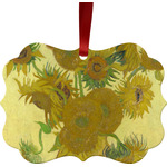 Sunflowers (Van Gogh 1888) Metal Frame Ornament - Double Sided