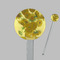 Sunflowers (Van Gogh 1888) Clear Plastic 7" Stir Stick - Round - Closeup