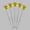 Sunflowers (Van Gogh 1888) Clear Plastic 7" Stir Stick - Round - Fan View