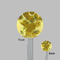 Sunflowers (Van Gogh 1888) Clear Plastic 7" Stir Stick - Round - Front & Back