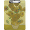 Sunflowers (Van Gogh 1888) Clipboard (Letter)