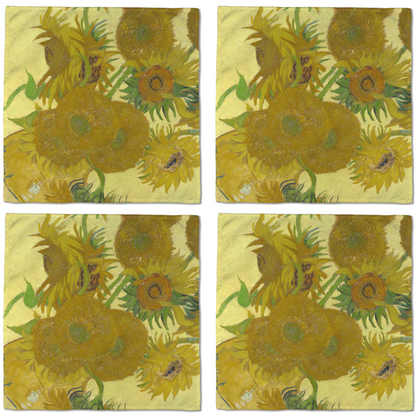Sunflowers (Van Gogh 1888) Cloth Napkins - Personalized Dinner (APPROVAL) Set of 4