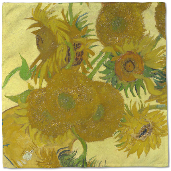 Sunflowers (Van Gogh 1888) Cloth Napkins - Personalized Dinner (Full Open)