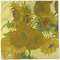Sunflowers (Van Gogh 1888) Cloth Napkins - Personalized Dinner (Full Open)