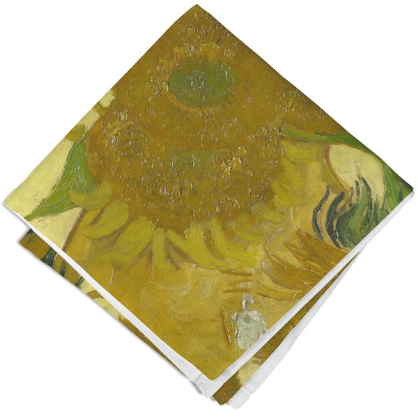 Custom Sunflowers (Van Gogh 1888) Cloth Cocktail Napkin - Single