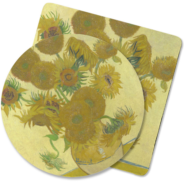 Custom Sunflowers (Van Gogh 1888) Rubber Backed Coaster