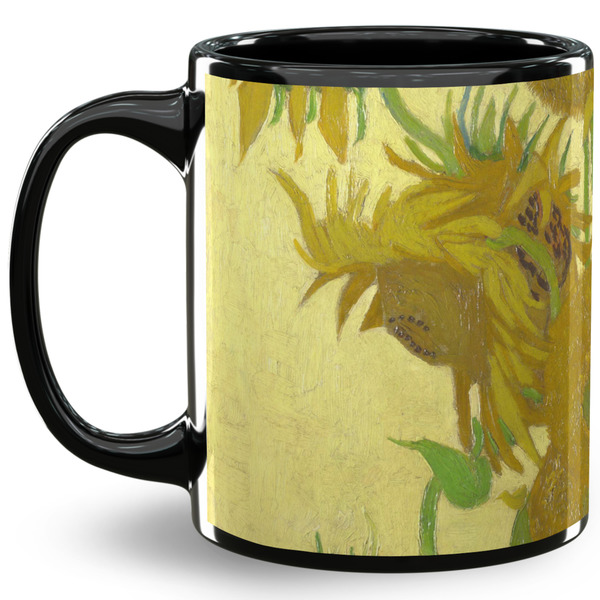 Custom Sunflowers (Van Gogh 1888) 11 Oz Coffee Mug - Black