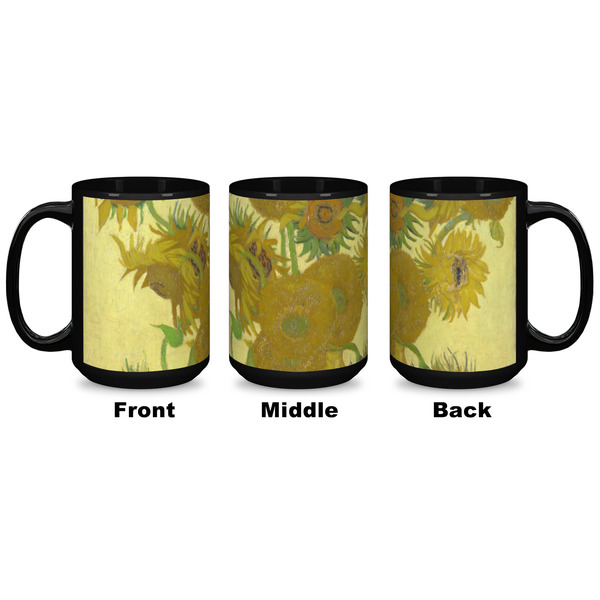 Sunflowers (Van Gogh 1888) Coffee Mug - 15 oz - Black APPROVAL