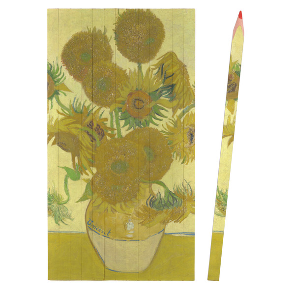 Sunflowers (Van Gogh 1888) Colored Pencils - Front View