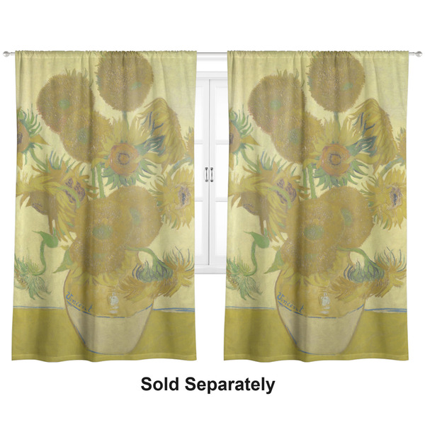 Custom Sunflowers (Van Gogh 1888) Curtain Panel - Custom Size