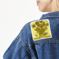 Sunflowers (Van Gogh 1888) Twill Iron On Patch - Custom Shape - Large - Set of 4