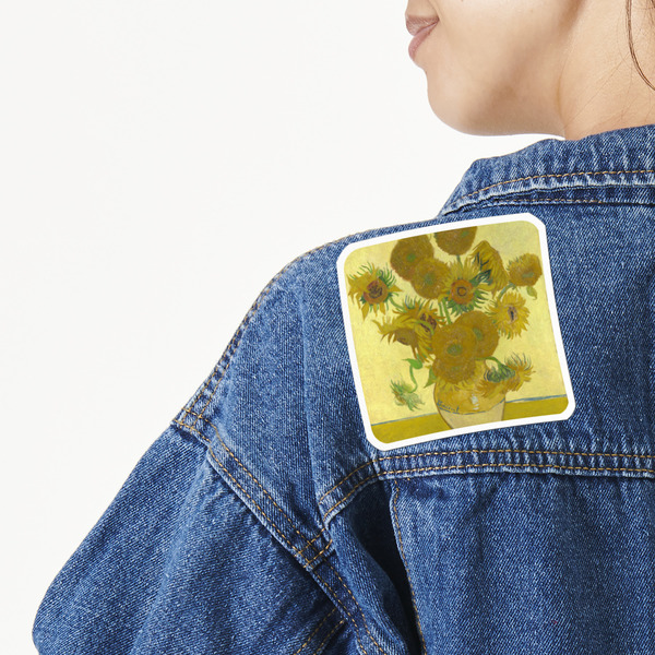 Custom Sunflowers (Van Gogh 1888) Twill Iron On Patch - Custom Shape - Large