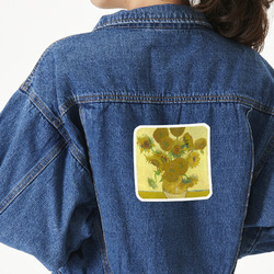 Sunflowers (Van Gogh 1888) Twill Iron On Patch - Custom Shape - X-Large