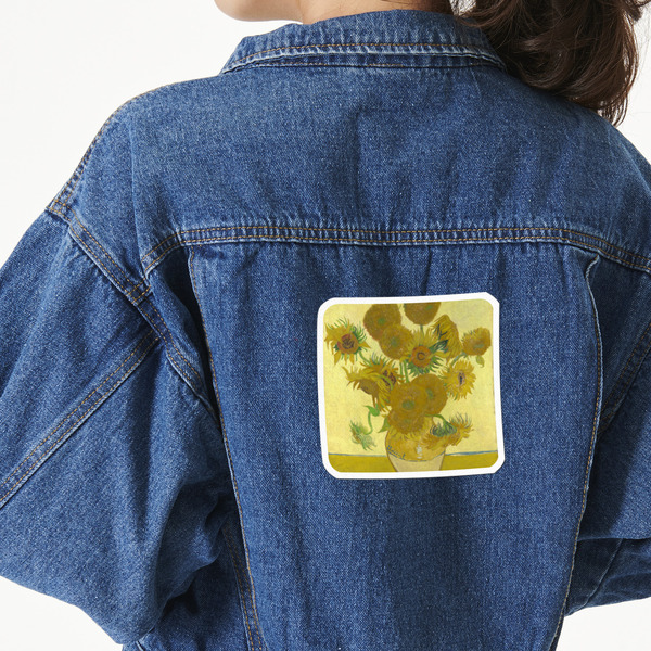 Custom Sunflowers (Van Gogh 1888) Twill Iron On Patch - Custom Shape - X-Large