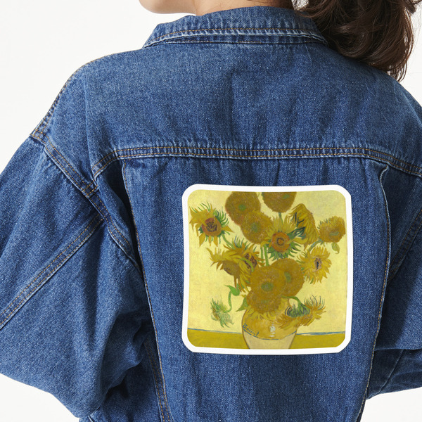Custom Sunflowers (Van Gogh 1888) Twill Iron On Patch - Custom Shape - 2XL - Set of 4