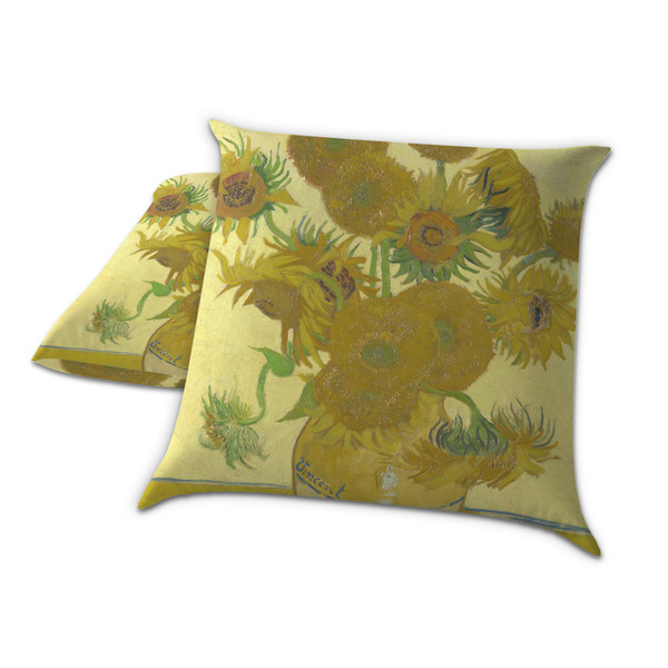 Sunflowers (Van Gogh 1888) Decorative Pillow Case - TWO