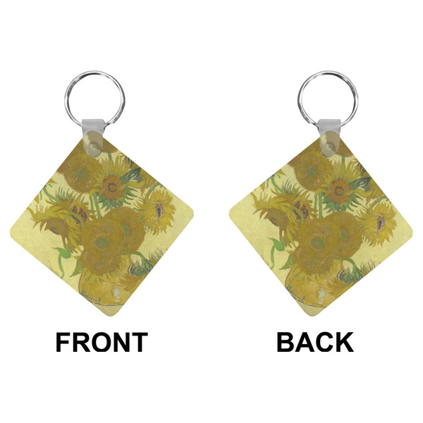 Sunflowers (Van Gogh 1888) Diamond Keychain (Front + Back)