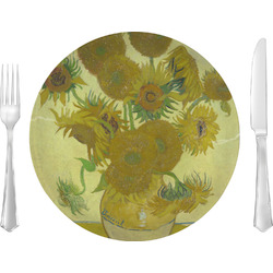 Sunflowers (Van Gogh 1888) 10" Glass Lunch / Dinner Plates - Single or Set