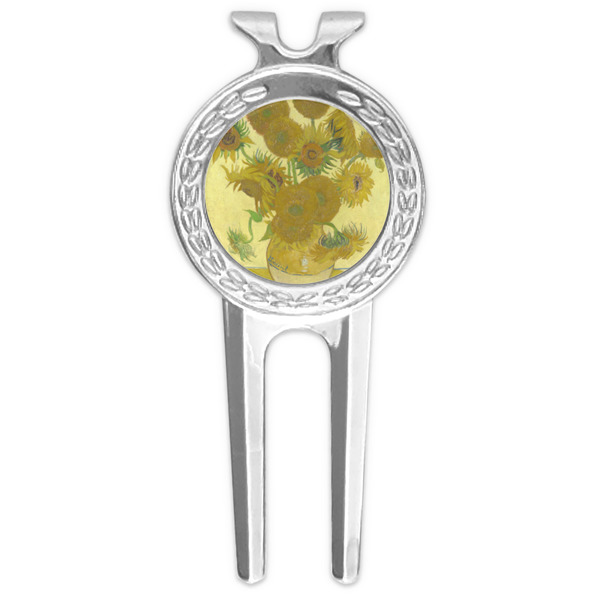 Custom Sunflowers (Van Gogh 1888) Golf Divot Tool & Ball Marker