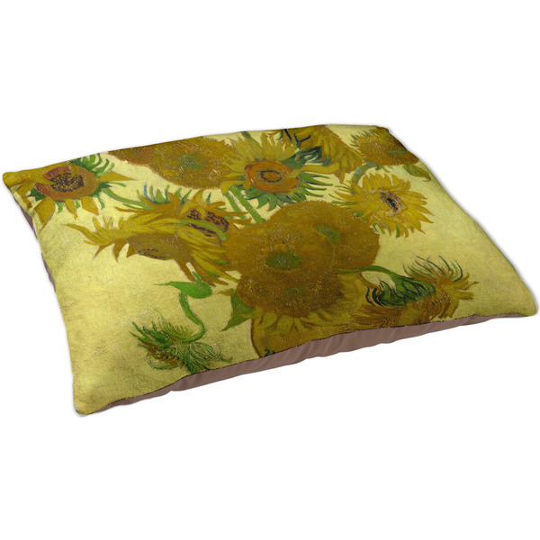 Custom Sunflowers (Van Gogh 1888) Indoor Dog Bed - Large