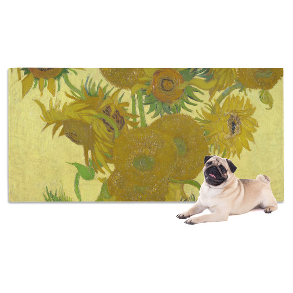 Custom Sunflowers (Van Gogh 1888) Dog Towel